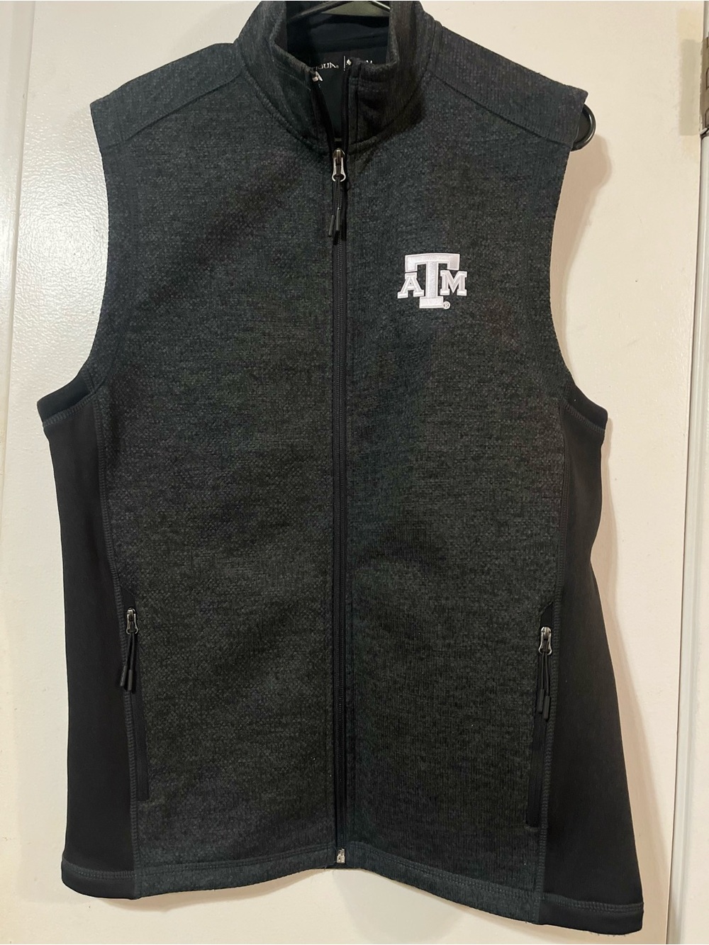 Antigua Texas A&M Men's M Gray & Black Fleece Vest
